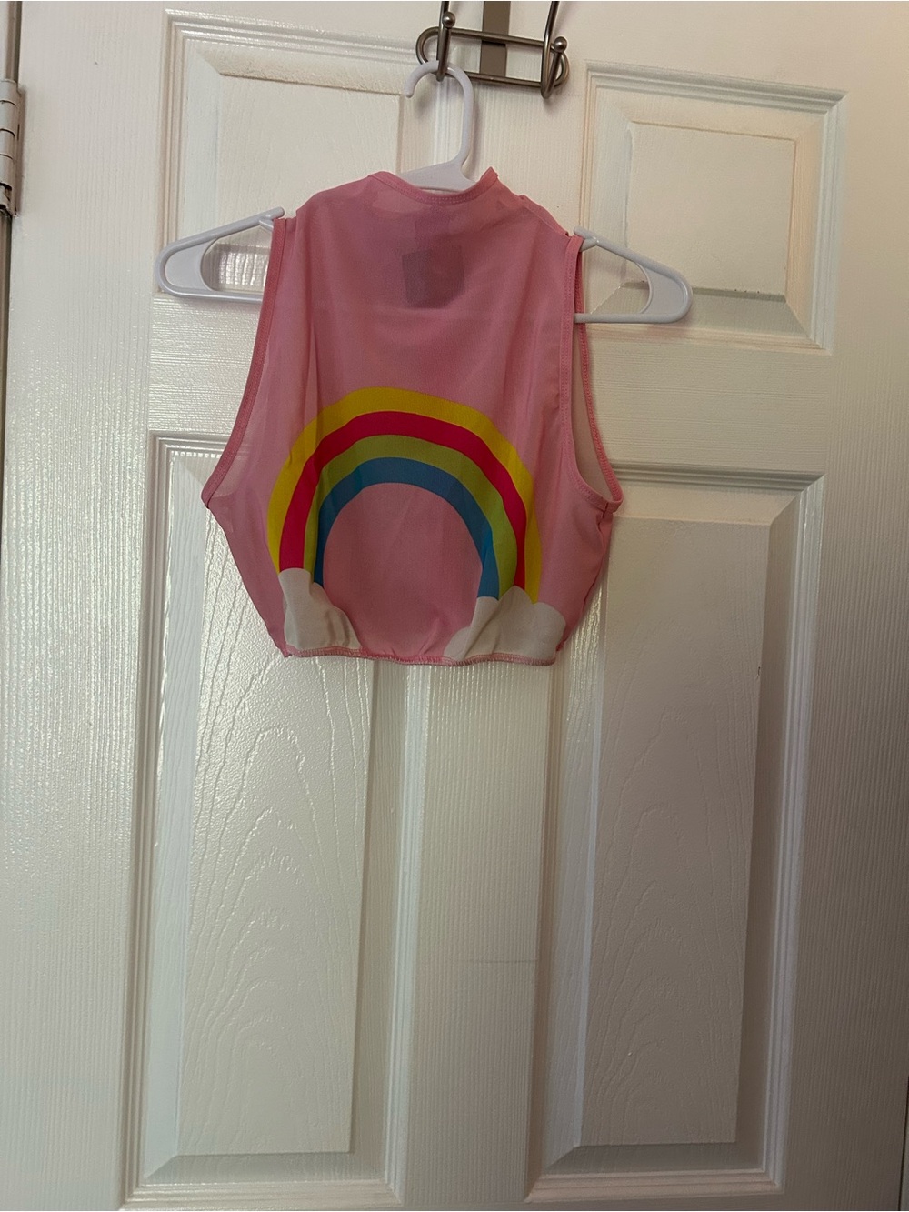 Leg Avenue Pink Rainbow Cropped Tank